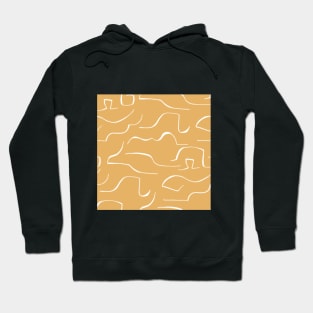 Coffee color wavey pattern Hoodie